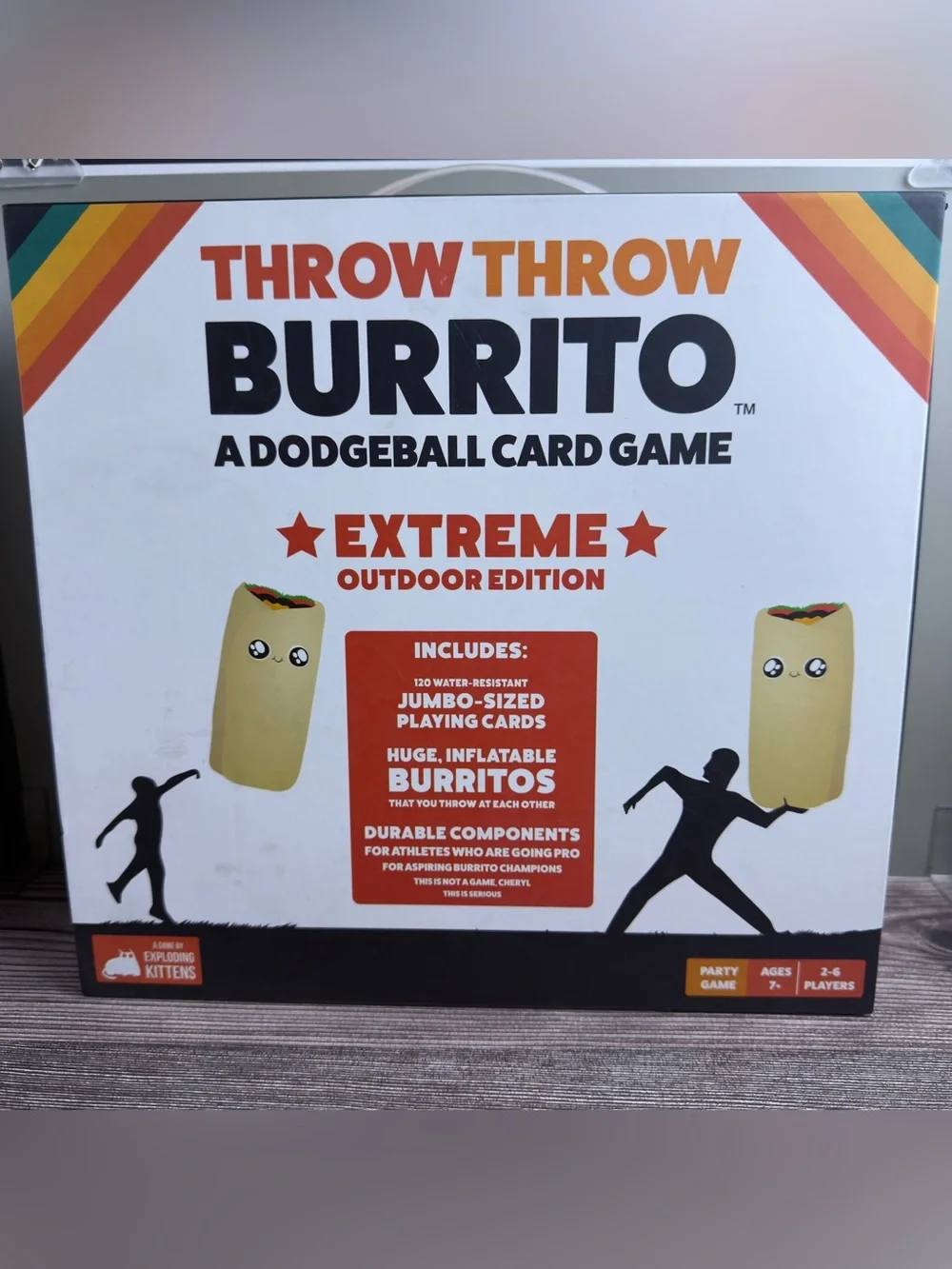 Throw Throw Burrito Extreme Outdoor Edition Game Complete Opened